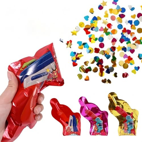 25 Pcs Party Poppers, Confetti Shooter, Inflatable Confetti Gun - Great for Men and Women Birthday Parties, Weddings, Graduations, New Years
