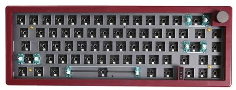 Tastiera meccanica wireless | Tastiera compatta retroilluminata RGB per giochi per PC, tastiera wireless a 67 tasti con manopola multimediale | Kit tastiera meccanica Rbg | Telaio della tastiera per