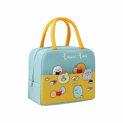 Kühlakku Mini Lunchbox-Tasche, Student-Kinder-Mahlzeit-Tasche, Lunchbox-Tasche, Bento-Tasche, Aluminiumfolie, Lunch-Tasche, Isoliertasche, Eisbeutel Brotdose Klein Kindergarten (F, One Size)