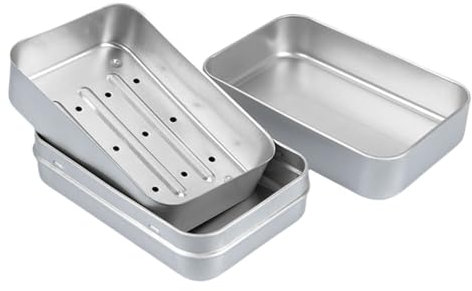 Adrosstoller Boîte à savon en aluminium pour protéger le savon de l'humidité pour le camping, l'extérieur, la salle de bain