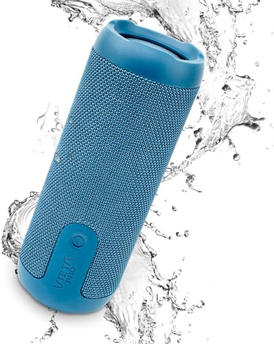 Vieta Pro Altavoz Bluetooth 5.3 Potente de 40W, Resistente al Agua IPX7, 11H de Batería y Radio FM. Altavoz Grande con TWS, Aux-In, USB y Conector Tipo-C | Speaker Portátil Star (Azul)