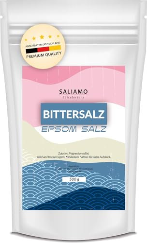 Saliamo | 500 g di sale di Epsom | qualità alimentare | Epsom sale | Solfato di magnesio MgSO4 |