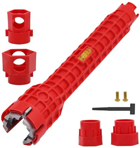 Moreeulsi Sink Faucet Installer Socket Wrench, Water Pipe Puller 14 in 1 Sink Wrench, Plumbing Tap Spanner Set, Anti-Slip Faucet and Sink Installer, Multifunctional Plumbing Pipe Spanner Tool