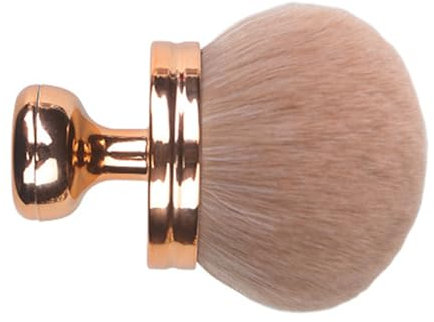 FDEETY Pinceau Champignon Luxueux Manche Doré Blush Poudre Kabuki Professionnel Maquillage Visage