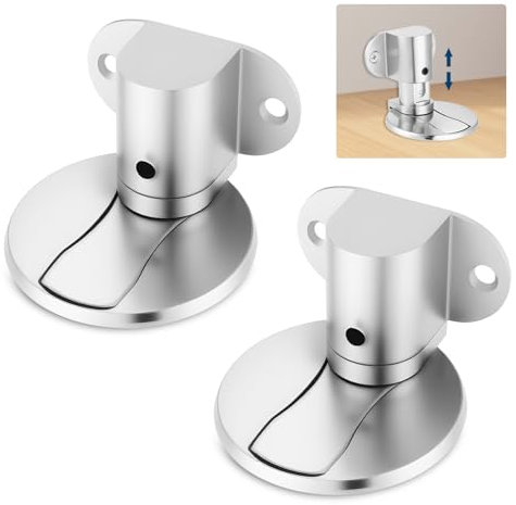 Zaxiva Butée De Porte Magnétique 2 Pièces, Montage Au Sol Avec Hauteur Réglable, Design Protège-Mur Pour Intérieur, Bloc Porte Avec Adhésif Ou Vis, Bloque Porte Silencieux Et Stable