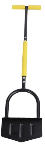 Bordeadora Manual para césped, de Acero Inoxidable, de Media Luna con Eje metálico y Mango en T, Resistente para aceras, césped, Jardines y paisajismo.