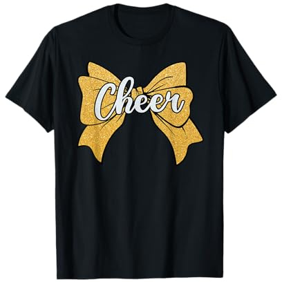Kokette Cheer Bow Gelb Sport Cheerleader Cheerleading T-Shirt
