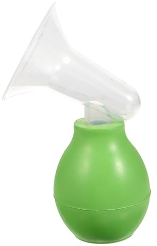 Handmilchpumpe in Hornform, Grün, aus Gummi und Kunststoff | Universell Einsetzbar, Handlich in Bedienung, Stillen Zubehör für Stillzeit