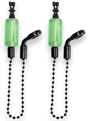 TJR Tackle 2 x Pro Ace III Bite Indicators Bobbins Short 15cm Chain For Fishing Bite Alarms 6 Translucent colour options