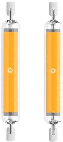 Aseoacc Lampen R7S LED 78 mm Dimmbar 10 W Warmweiß 2700 K | 1000 LM 220–240 V AC Entspricht 80 W Halogenlampe 360° Abstrahlwinkel Geeignet für Innen- und Außenbereich (2er-Pack)