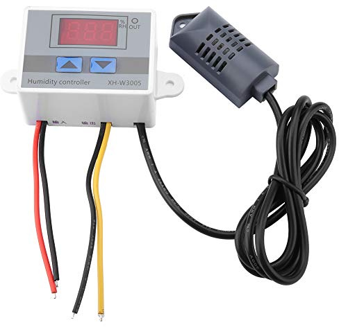EIMSOAH Digital Humidity Controller, XH W3005 Hygrometer Switch with LCD Display, for Humidity Control 0 to 99 RH, 12V 24V Optional (12V)