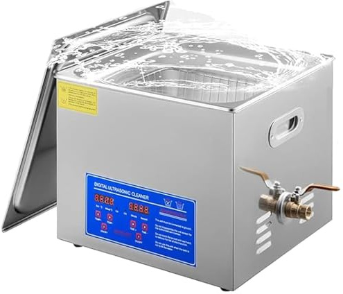 Ultrasonic Cleaning Machine - Heated Professional Jewelry Cleaner, Stainless Steel Device for Eyeglasses, Dentures, Carburetors, 22L Capacity