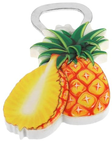 CHICAMPERA Abridor de Botellas Magnético en Forma de Piña 3d, Multifuncional y Portátil, de Resina y Aleación de Zinc para Cocina y Barra