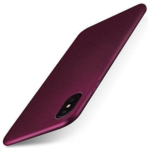 X-Level für iPhone XS/X Hülle, Dünn Weich Case, Weinrot | Handyhülle Soft Silikon Bumper Cover Kratzfeste Schutzhülle