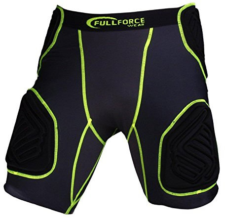 Full Force American Football Unterhose Shocc Lite 5 Pocket Pad - schwarz/neongrün Gr. XL