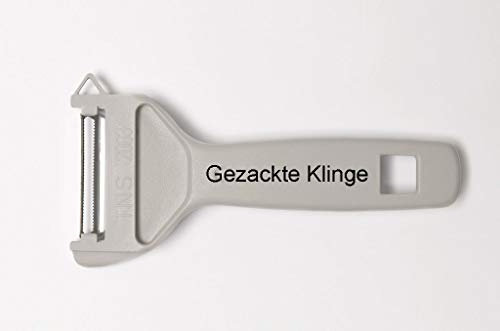 MAAJ Set ORIGINAL TNS 2003 SPARSCHÄLER + ERSATZKLINGE MIT GEZACKTER Klinge - IN WUNSCHFARBE (Grau - Grey)