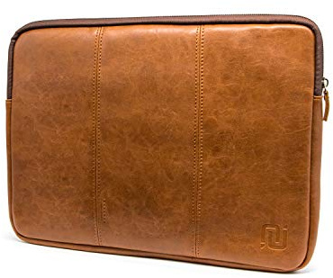 NEGOTIA Vintage Abbey Laptop Hülle 13,3 Zoll, Handgemachte Tasche für Laptops, Premium Mac Book Air Hülle, Zusätzliches Fach für Zubehör, Braun