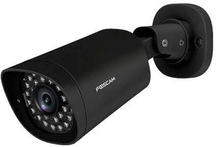 Foscam G4EP 4MP Full HD PoE IP Caméra réseau Micro SD Protection Contre Les intempéries IP66 IR Vision Nocturne jusqu'à 20 m Compatible avec Alexa, AI Détection personnelle, Alarme Push Noir