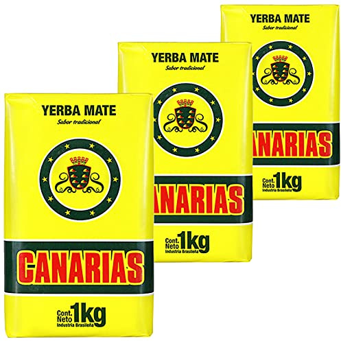 Canarias Yerba Mate Tradicional 3 kg (3x1kg) - El tiempo de maduración es de 12 meses - Yerba Mate Uruguaya