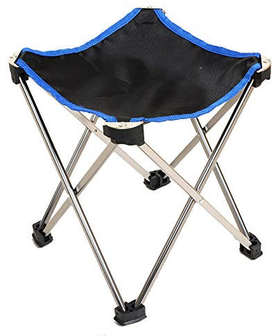 Campingstuhl Leichte Rahmen Klapp Erwachsene Mini Camping Hocker tragbare Aluminium blau Oxford Tuch Stuhl zum Angeln Wandern Strand im Freien, Super-Komfort Für Camping, Im Freien