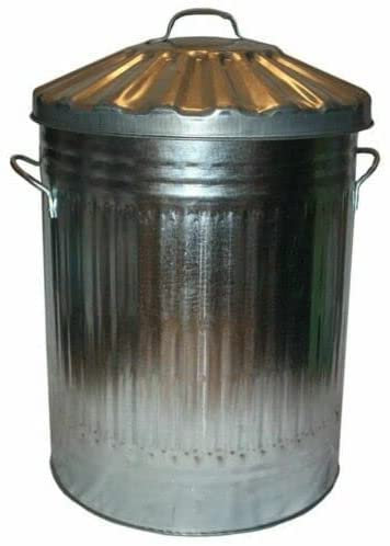 TRTO 60L metal bin waste rubbish dustbin horse food pet food Useful For Garden and Outdoor