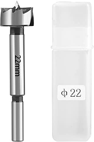 Forstnerbohrer 22mm LAOYE Forstner-Bohrer für Holz Kunststoff, Ø 22,0 mm ForstnerBits mit Rundschaft - Professional Bohraufsätze mit Rundschaft, Länge 90 mm, Zubehör Bohrmaschine