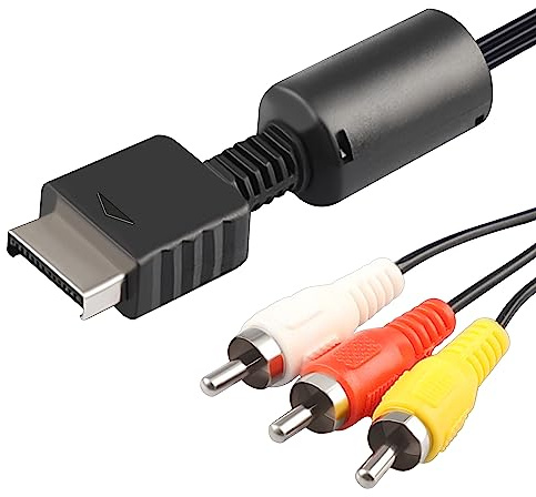 Xahpower AV Kabel für PS2 PS1 PS3, 1,8m AV zu RCA Composite Audio Video TV Kabel Kompatibel mit Playstation 1 2 3