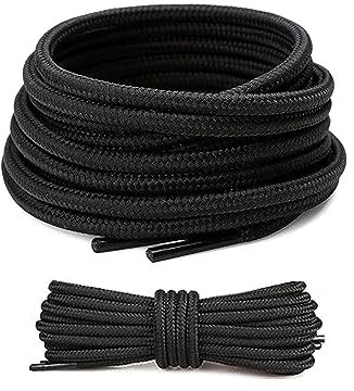 FIHODONE 2 pares de cordones para zapatos de trabajo, diámetro de 4 mm, redondos, 120 cm, muy resistentes al desgarro, repuesto premium, para zapatos de senderismo, botas, zapatos de exterior y