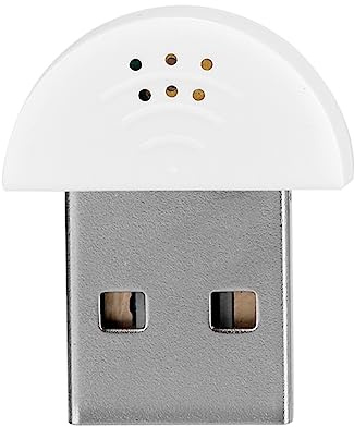 Mini USB Microfono Audio MIC Ricevitore Adattatore Plug & Play per Computer PC Laptop Desktop (Bianco)