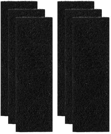 NQEUEPN 6 Uds Filtros de Carbón para Litter Robot 3, Filtros de Carbón Activado Filtros de Carbón para Caja de Arena Filtros de Caja de Arena para Gatos Compatible con Litter Robot 3 (Negro)