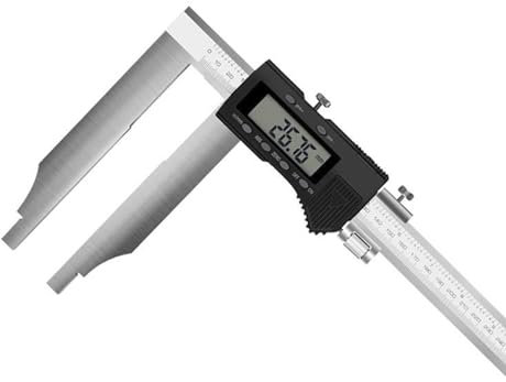 DXDRT Calibre Digital 600mm/24 con Pantalla LCD,Pie de Rey Digital de Acero Inoxidable,Herramienta de Medición de Calibrador para Mediciones Externas Internas,Conversión de Pulgada/Métrica
