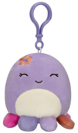 Squishmallows 3,5 Zoll Clip-on Plüsch Beula der Oktopus, SQCP00211