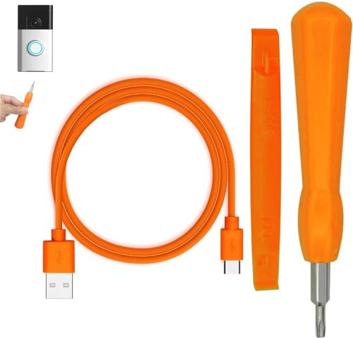 Ring Doorbell Screwdriver Replacement & Charger Charging Cable Cord, Double-Ended Screwdriver for Doorbell Replacement Bit Fit for All Doorbells Include Video Doorbell,Video Doorbell 2 3 Pro and Elite