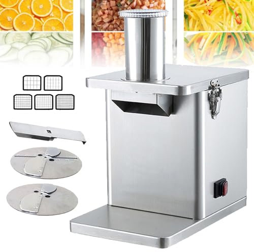 DRYIC Procesador de Alimentos Comercial 3 en 1, picadora de Alimentos, cortadora eléctrica de Verduras, trituradora de Verduras Profesional Multifuncional