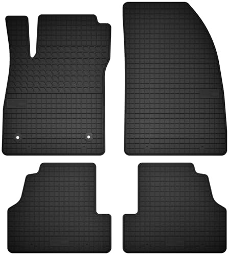 Wielganizator Automatten-Set – Passend für Opel Mokka X (2016-2019) – Gummimatten – Autozubehör – Auto Fußmatten – 2-teilig – Schwarz