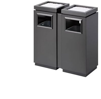 ABNNHK Cubo de Basura para Exteriores Cubos de Basura de Acero Inoxidable Cubo de Basura Vertical para vestíbulo de Club de Hotel Área al Aire Libre Ascensor Papelera de Reciclaje (E) (B1
