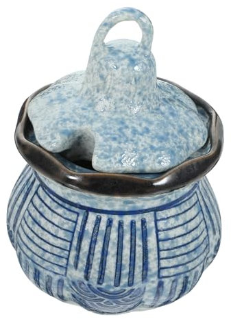 Cabilock Pot à Sauce En Céramique 200ml Distributeur De Vinaigre Et Sauce Soja Design Vintage Japonerie Récipient à Condiments Cuisine Et Restaurant 1 Pièce