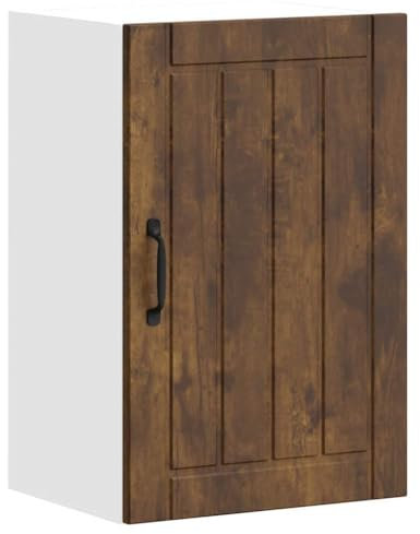 vidaXL Lucca Kitchen Wall Cabinet–Smoked Oak Engineered Wood, Modern Design, Organize with Style, Dimensions: 40x31x60 cm, For Kitchen Spaces