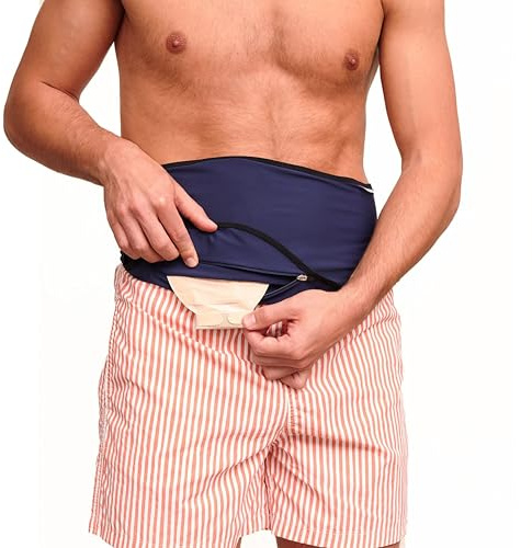 SIIL Stomagurt für Damen & Herren, Blau, Stomabeutel Abdeckungen für Kolostomie, Ileostomie & Urostomie, Stoma Stützgürtel für Sport & Schwimmen - Made in Europe (XS)