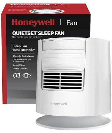 Honeywell QuietSet® HTF300W Pink Noise Table Fan 7 x 7.8 x 7.4 - White