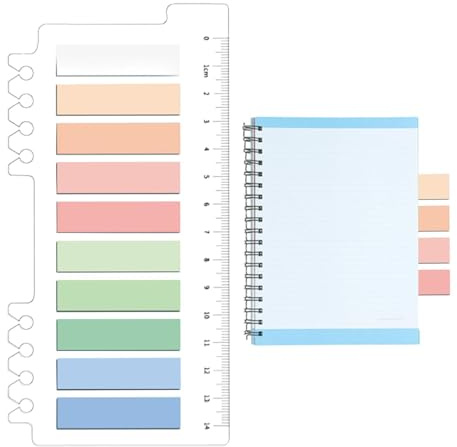Ordinate 200 Stück Haftstreifen - Transparente Haftnotizen | Sticky Notes, Index Tabs | Beschreibbare Haftmarker Pastell | Elbstklebend Haftnotizen | Haftnotizzettel Full Color Of Gradient