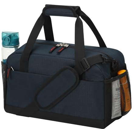 THSOGO Small Gym Bag with Wet Pocket - 14 inch Mini Duffle Bag for Men & Women Lightweight Carry On Bag for Travel Sport - Navy Blue