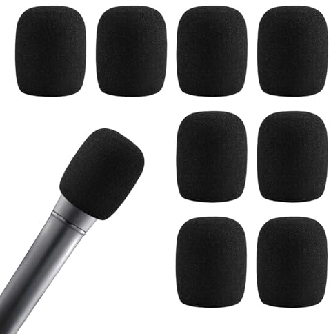 8 Stück Mikrofon Windschutz,Popschutz Mikrofon,Pop Filter Mikrofon Schaumstoff,Mikrofonabdeckung Windschutz,Universelle Verdickte Mikrofonschutz,Antibakterieller Popschutz Schaumstoffabdeckung für KTV