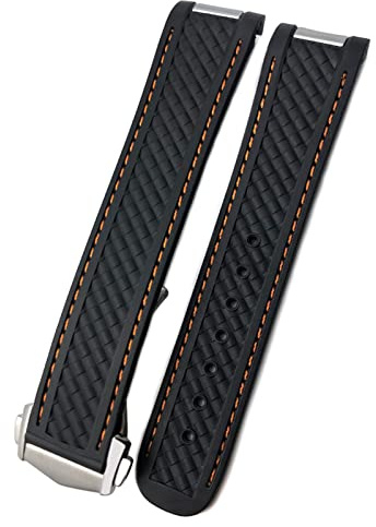 NZVCQVPU For Omega AQUA TERRA AT150 8900 Watch Strap Tools Deployment Clasp 20mm Rubber Silicone Watchbands