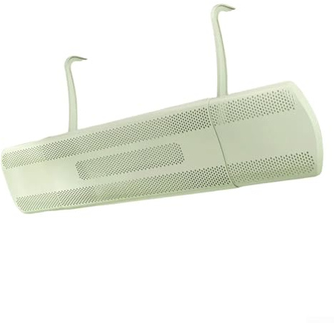 Deflector de viento ajustable para aires acondicionados montados en la pared, longitud escalable, cubierta antipolvo para evitar el soplado directo de aire y apoyar la ventilación (verde)