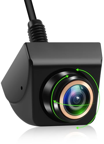 Avutrel Rückfahrkamera Dynamische Bahnumkehrlinie, 360°-Drehung, ±45° Justage 170° Weitwinkel Nachtsicht, -20°C - 70°C 480p Camera für Auto SUV Wohnmobil Van – Praktisches Zubehör