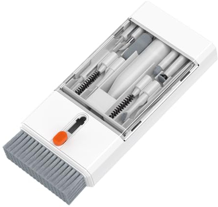Kits de limpieza multiunción 22 en 1 para teclados, auriculares, teléfonos, incluye funda de almacenamiento de tela de microfibra de cepillo, extractor de teclas para teclados mecánicos
