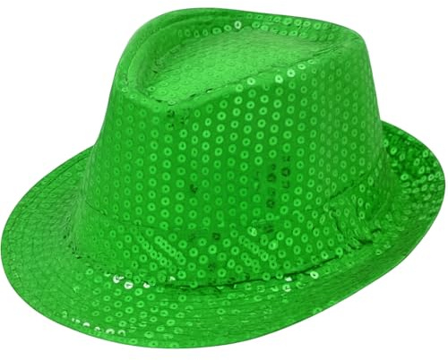 TrendandStylez Pailletten Hut für Karneval & Fasching – Glitzer Fedora Partyhut Damen Herren Kinder | Disco, Silvester, Festival & Kostüm Accessoire | Einheitsgröße, viele Farben, leicht & hochwertig