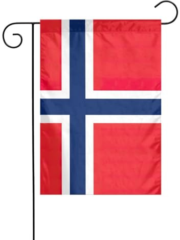 Bandera noruega con impresión de bandera noruega, banderas de invierno al aire libre y pancarta de patio para porche, césped, jardín, decoraciones de Navidad