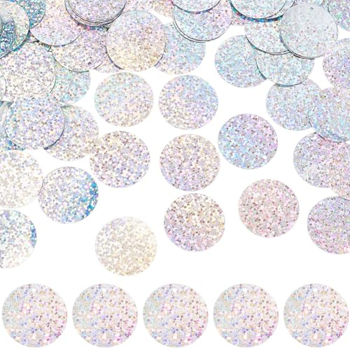 GORGECRAFT 500 Stück Flache Runde Pailletten (25mm) Silberfarben Lose Pailletten Mit Seitlichen Löchern Ideal Für Nähprojekte Wie Weihnachtsschmuck Ohrringe Hochzeitskleidung Und Stickereien.